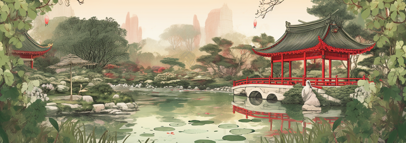中国风苏州建筑园林插画背景,插画/手绘图,插画/手绘图库,插画/手绘图下载,插画/手绘